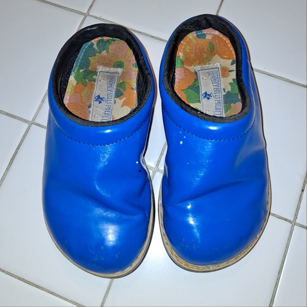 Beverly Hills Polo Club blue slip on shoes clogs mules size 10 party travel cute